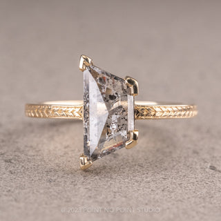 Geometric diamond engagement ring