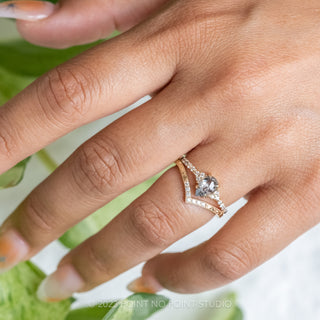 Salt and Pepper Pear Ring