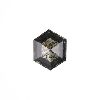 1.07 Carat Salt and Pepper Rose Cut Hexagon Diamond
