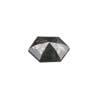 1.07 Carat Salt and Pepper Rose Cut Hexagon Diamond