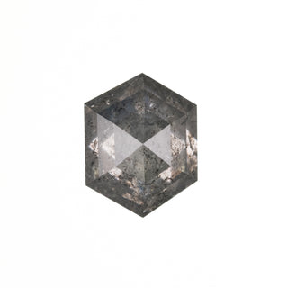 2.31 Carat Salt and Pepper Rose Cut Hexagon Diamond